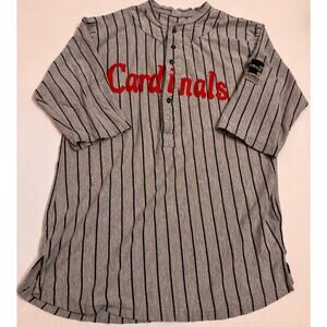 St. Louis Cardinals Adult 1919 Throwback Jersey Shirt Sz XL Gray Pinstripe Promo